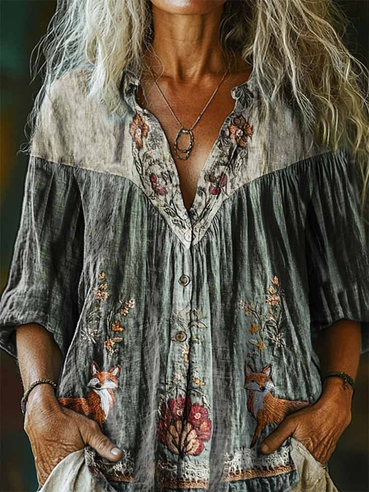 Chemise au style vintage intemporel