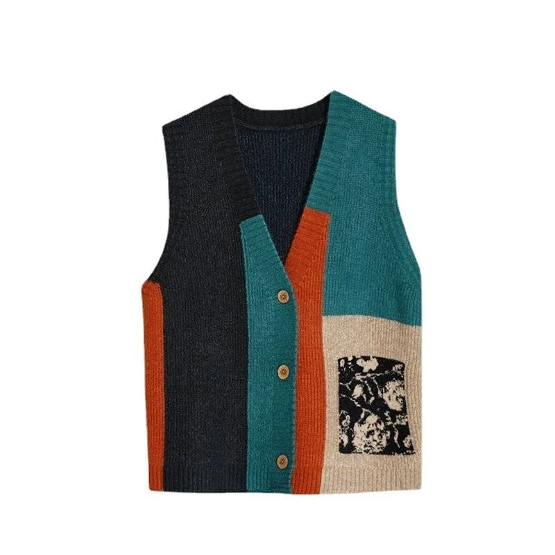 EP | Gilet tricoté en design colorblock