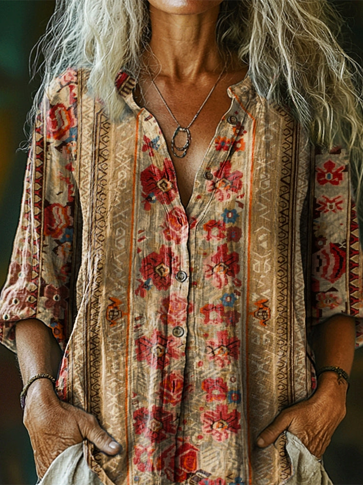 Chemise au style vintage intemporel