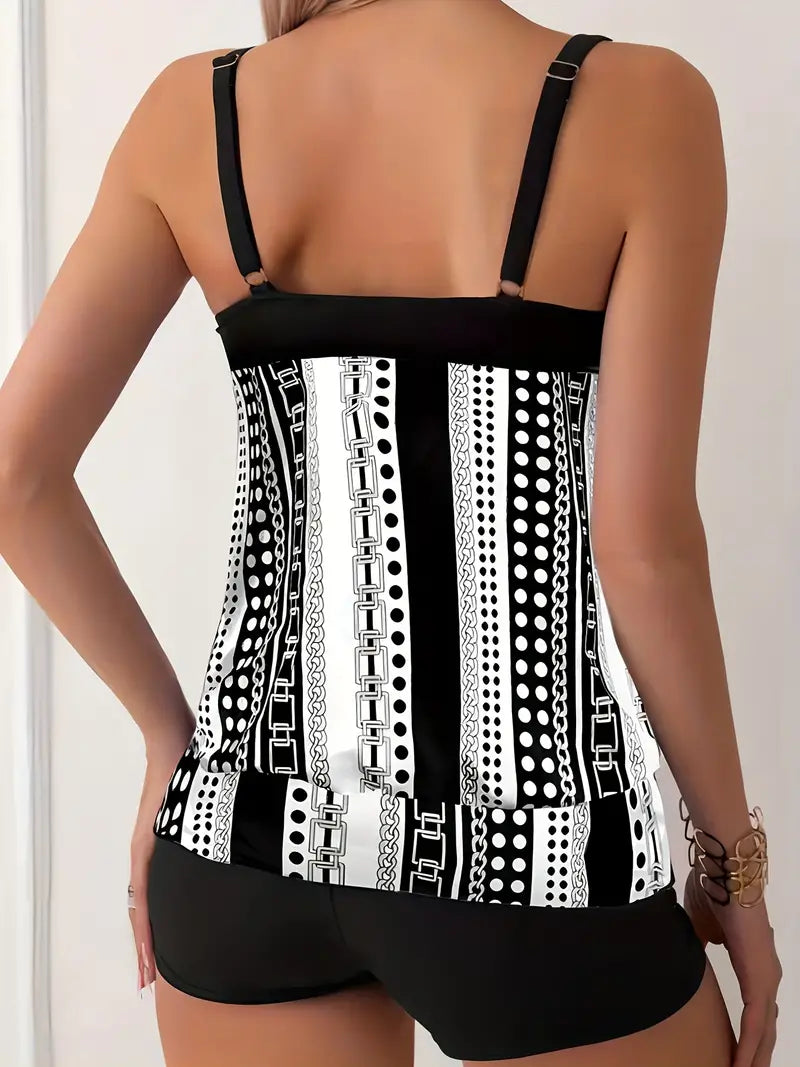 SL | Tankini rayé imprimé