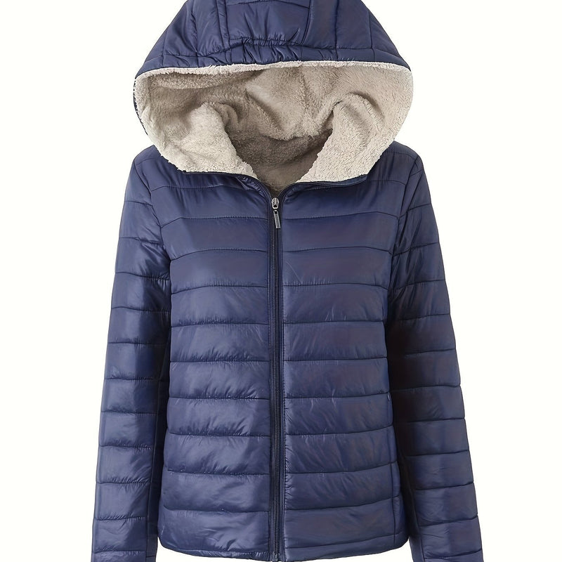 EP | Veste bouffante chaude avec fermeture éclair et doublure en fourrure synthétique