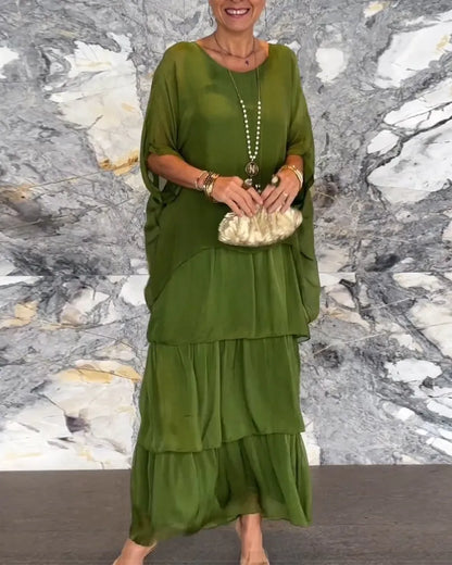 SL | Robe maxi décontractée en couches