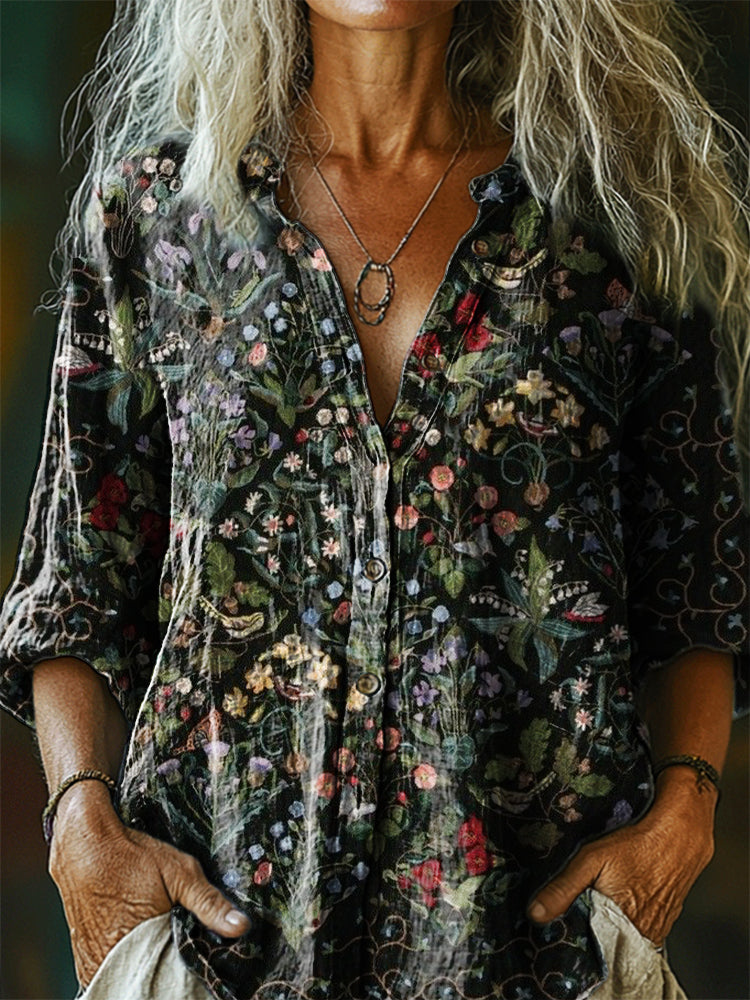 Chemise au style vintage intemporel