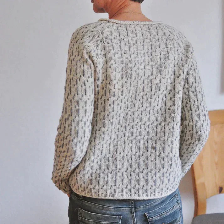 EP | Pull gris chic avec encolure en U
