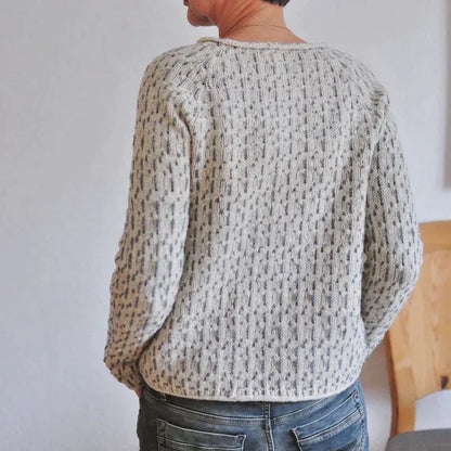 EP | Pull gris chic avec encolure en U