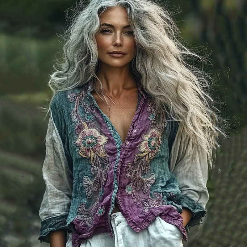 Chemise au style vintage intemporel
