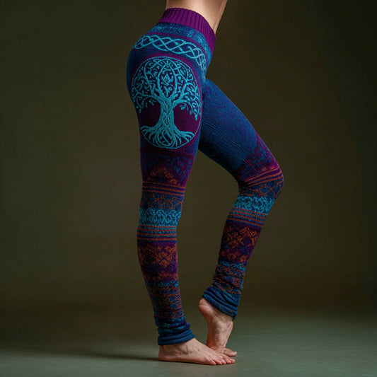 Comstylish Women's Viking Celtic Knot Tree Of Life Leggings