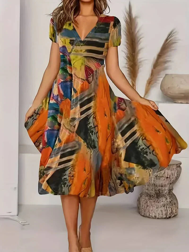 SL | Robe d'été bohème avec décolleté en V