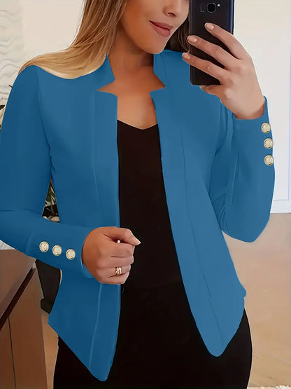 EP | Blazer à manches longues avec patte de boutonnage ouverte pour le printemps