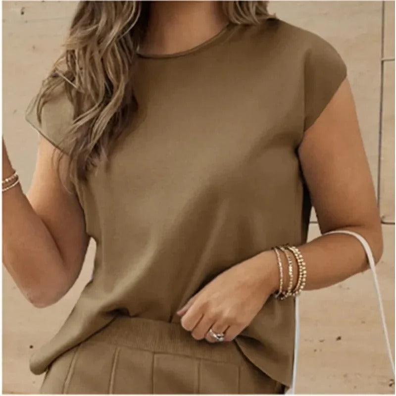 EP | MW - Ensemble deux pièces élégant avec pantalon large & T-shirt