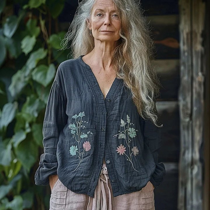 Chemise au style vintage intemporel