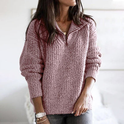 Vintage Zip Pullover Long Sleeve Sweater artswardrobe