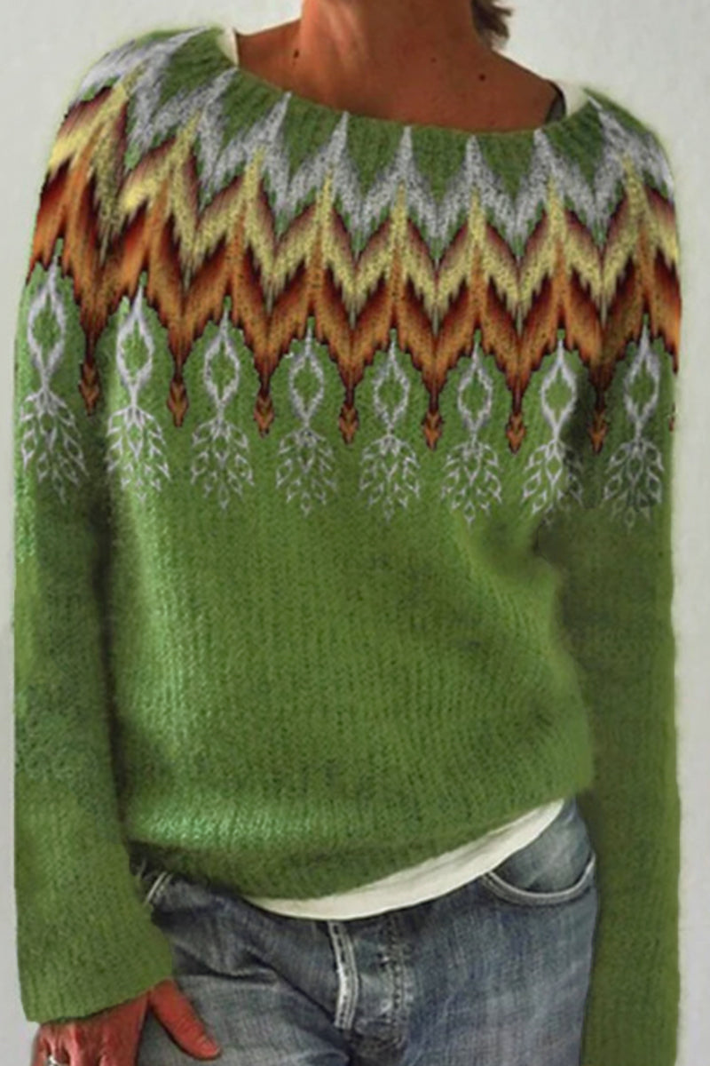 Pull en coton à motifs vintage