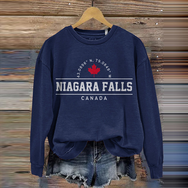 Comstylish Women's Niagara Falls Canada Print Casual Sweatshirt