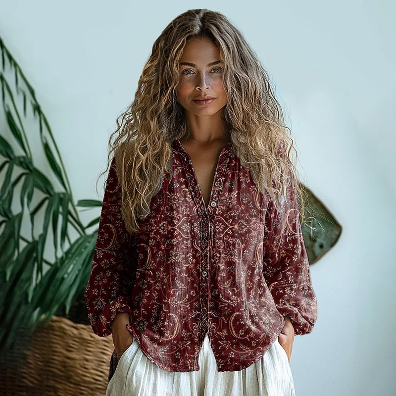 Chemise au style vintage intemporel