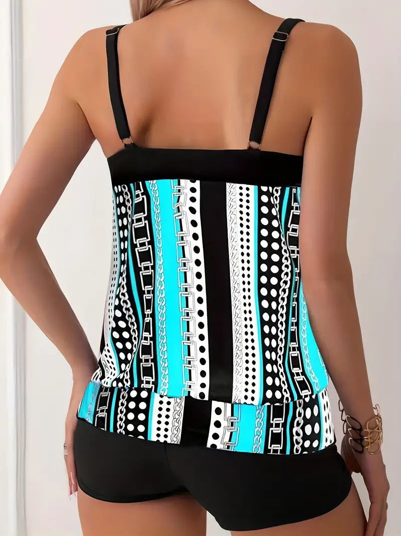 SL | Tankini rayé imprimé