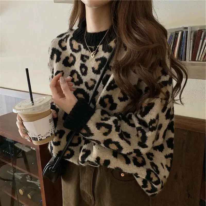 EP | Pull confortable avec motif léopard