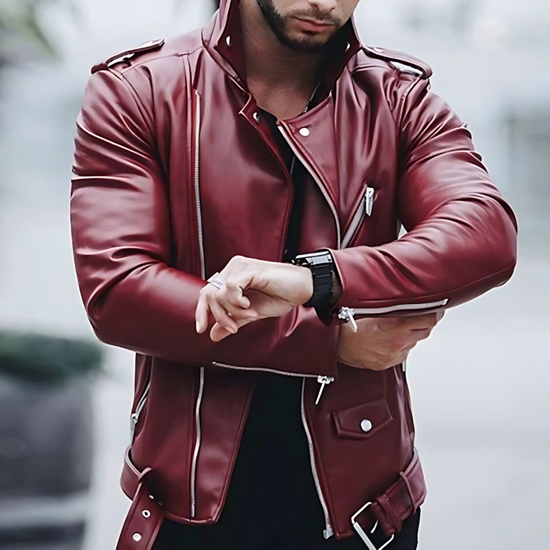 EP | Veste en cuir Slim
