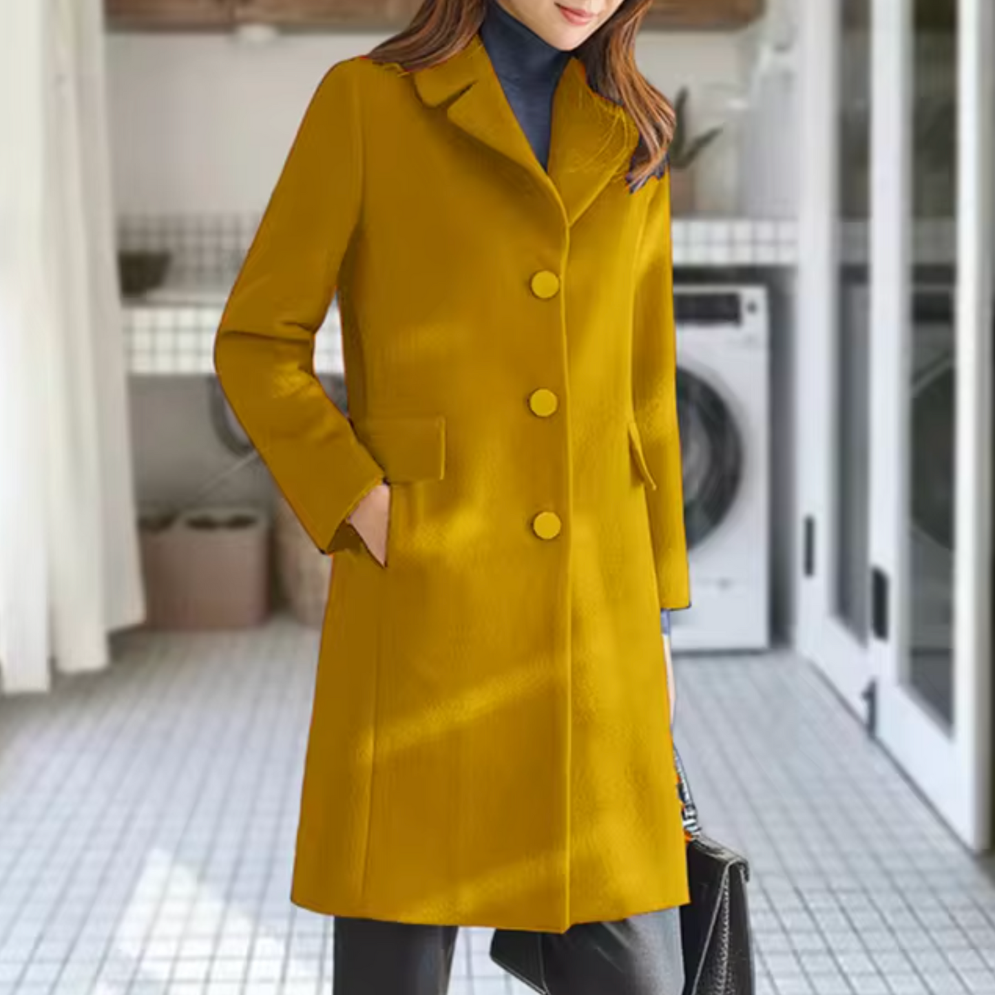 EP | Manteau en laine avec poche avant