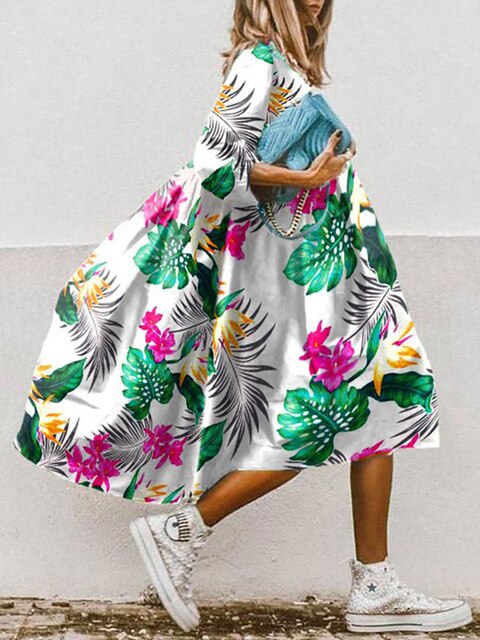 SL | Robe midi imprimée en ligne A