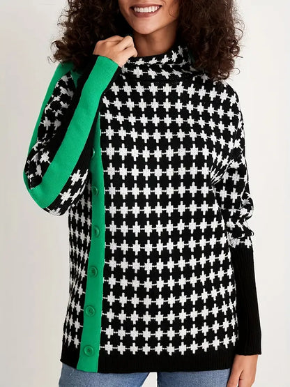 EP | Pull à col roulé avec motif allover