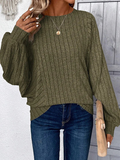 EP | MW - Pull-over en tricot douillet avec manches ballon
