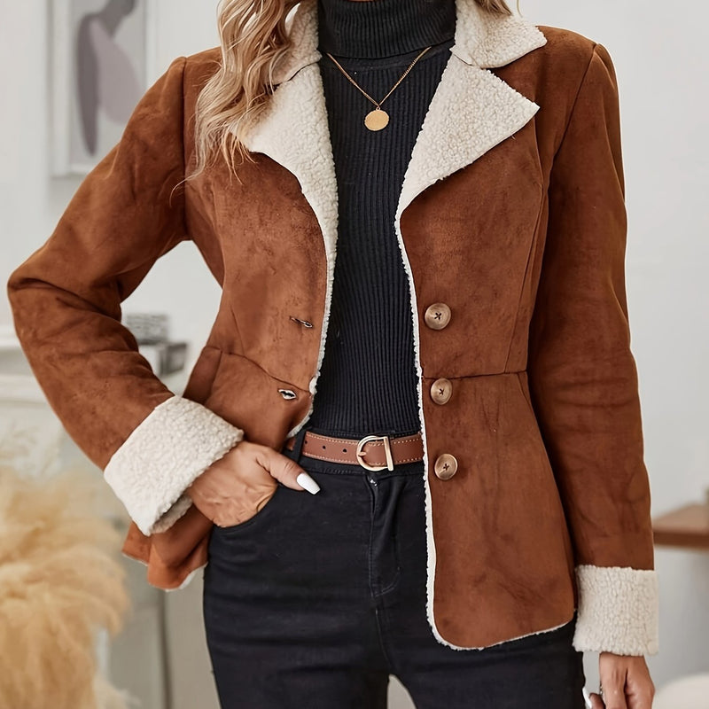 EP | Veste thermique avec col en fourrure synthétique