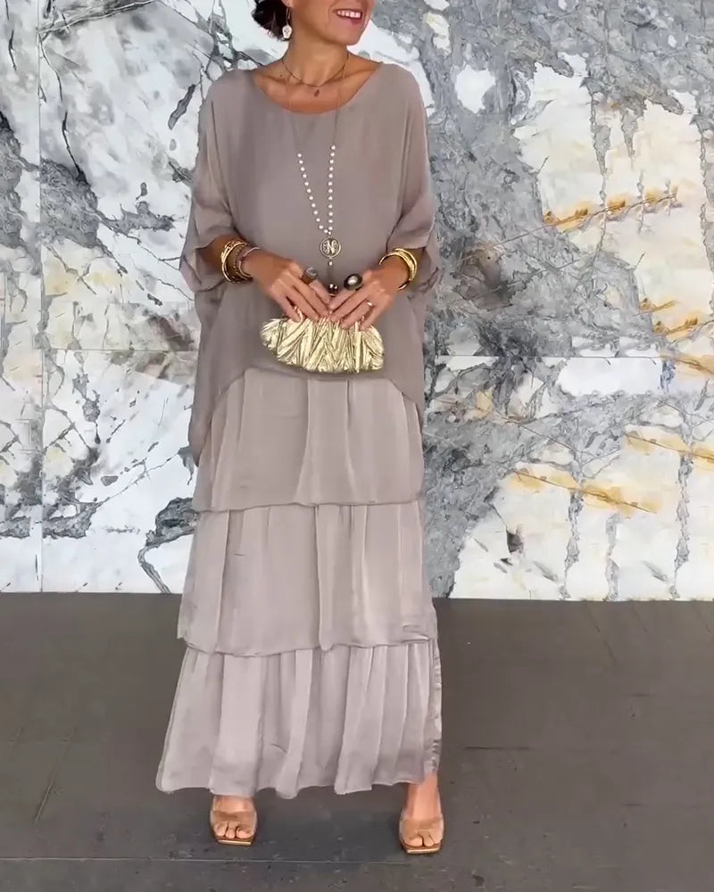 SL | Robe maxi décontractée en couches
