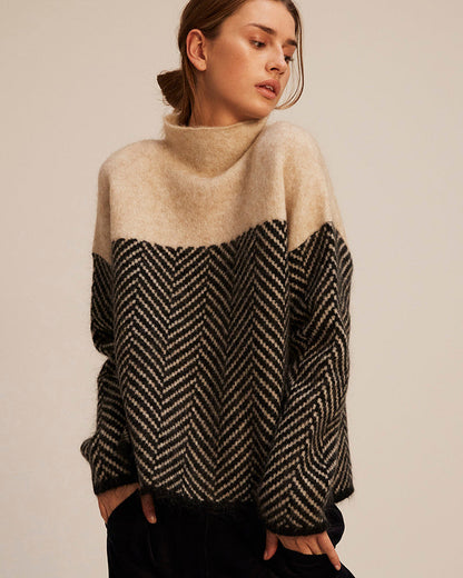 Sofia® | Sweater with a line pattern