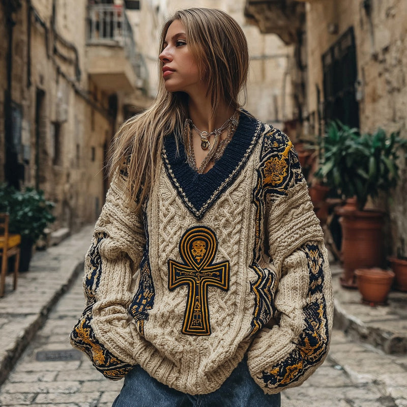 Pull au design réfléchi