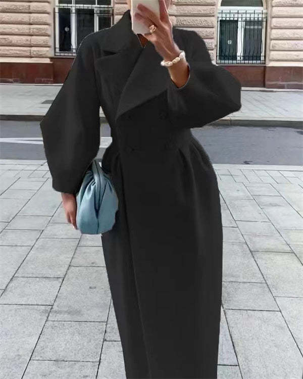 EP | Manteau en laine vintage avec manches lanterne et revers