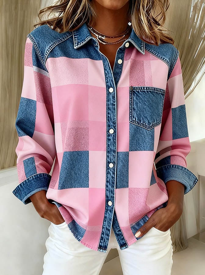 Chemise au style vintage intemporel