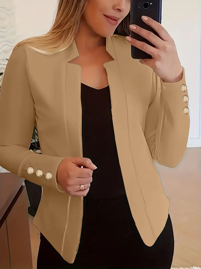 EP | Blazer à manches longues avec patte de boutonnage ouverte pour le printemps