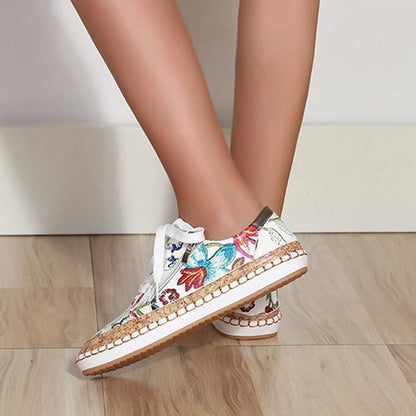 EP | Chaussures de sport simples avec fleurs