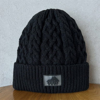 Unisex Thick Needle Wool Mountain Embroidery Knitted Hat artswardrobe