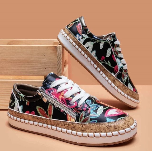 EP | Chaussures de sport simples avec fleurs