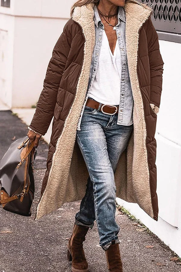 EP | Veste tendance avec capuche et col accentué