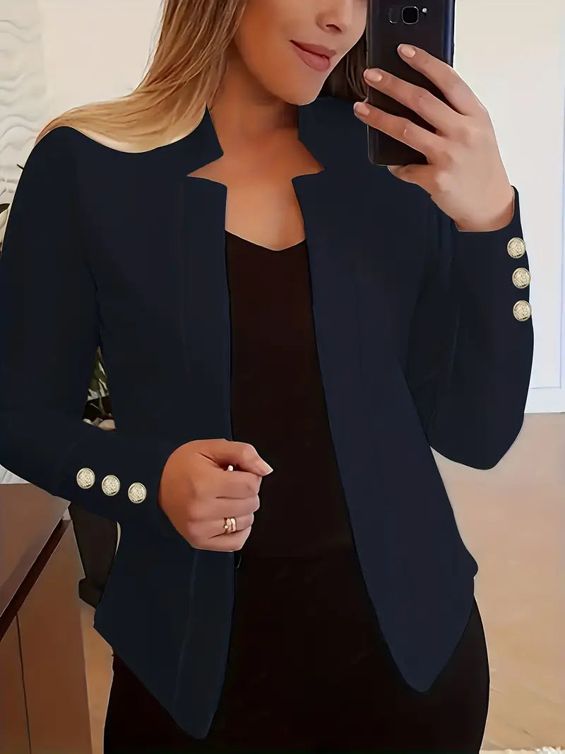 EP | Blazer à manches longues avec patte de boutonnage ouverte pour le printemps