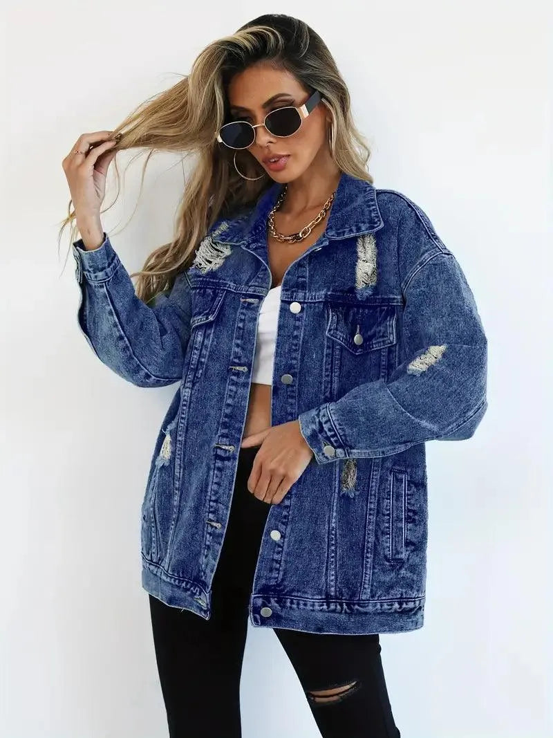 EP | Veste denim oversized tendance pour femmes