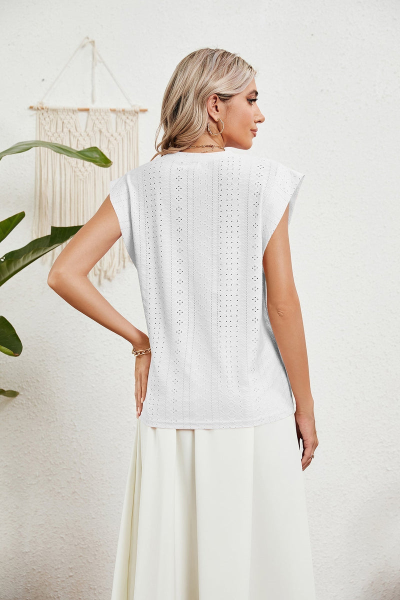 EP | Gilet d'été T-shirt à manches courtes creuses