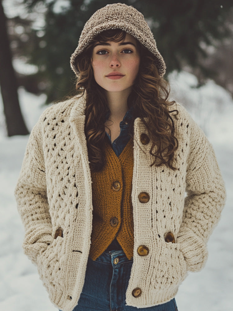 Cardigan au design réfléchi