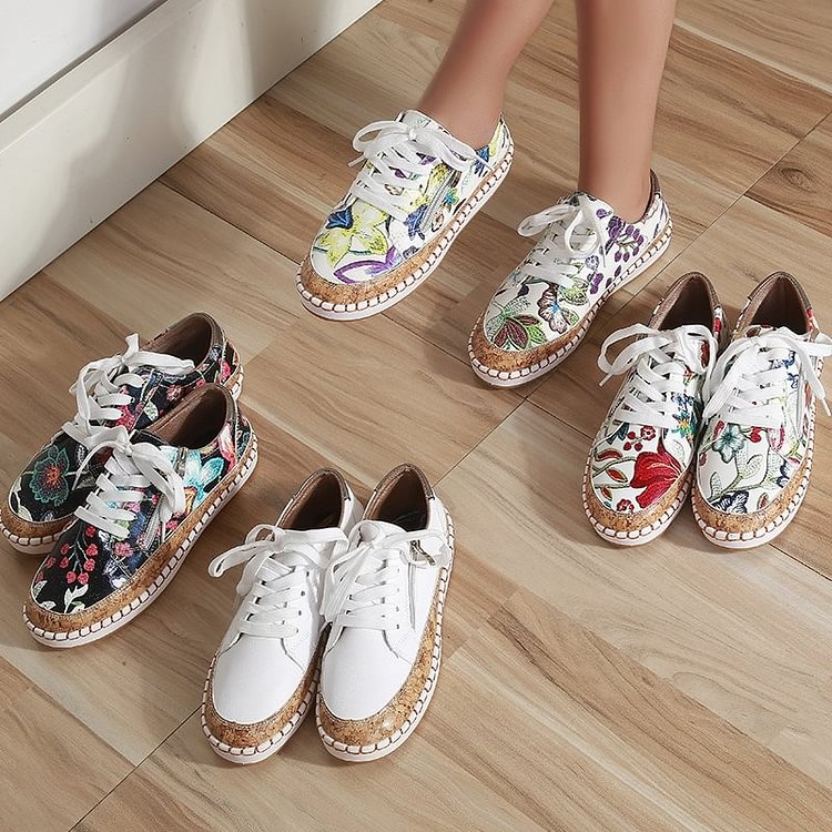 EP | Chaussures de sport simples avec fleurs