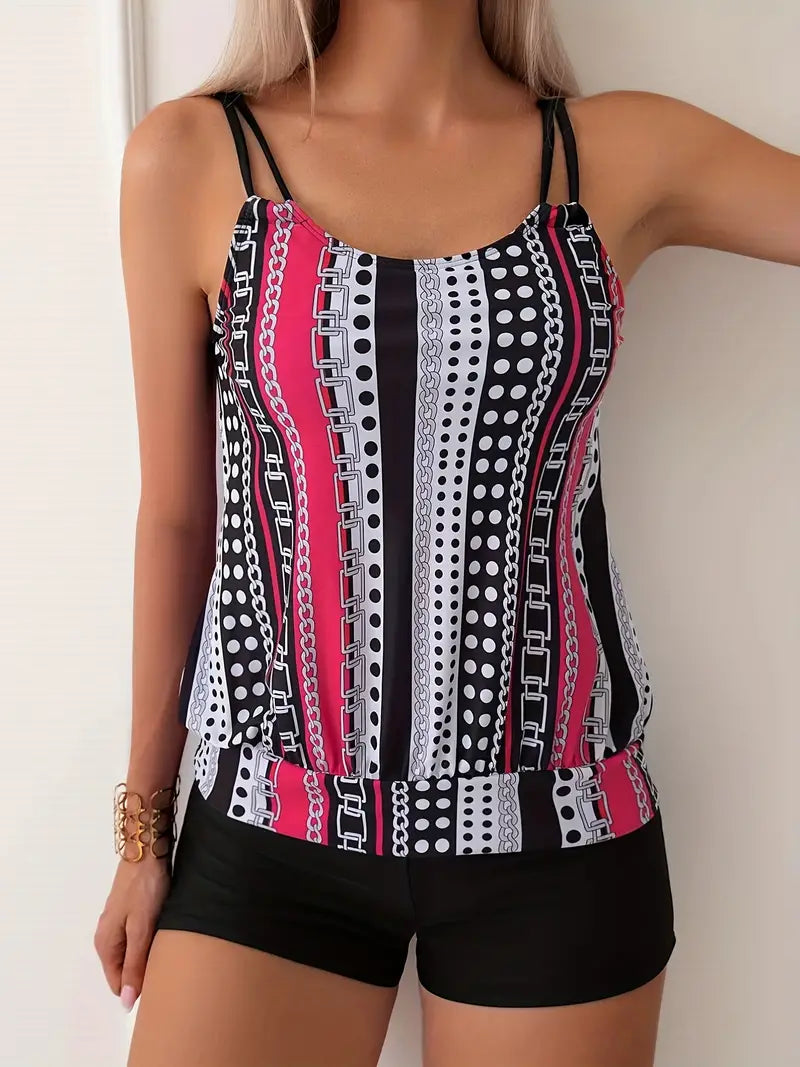 SL | Tankini rayé imprimé