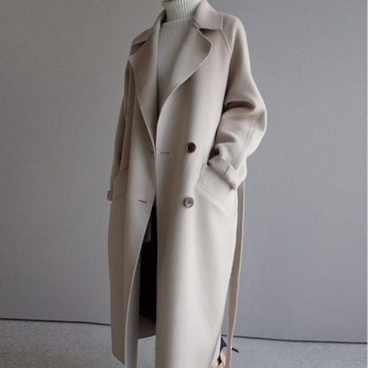 JO | Long manteau en laine pour femme