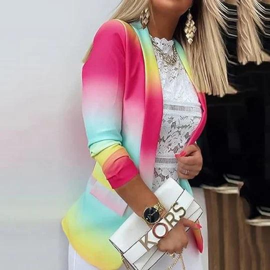 EP | Blazer Thanea à manches longues, aspect batik pour femme