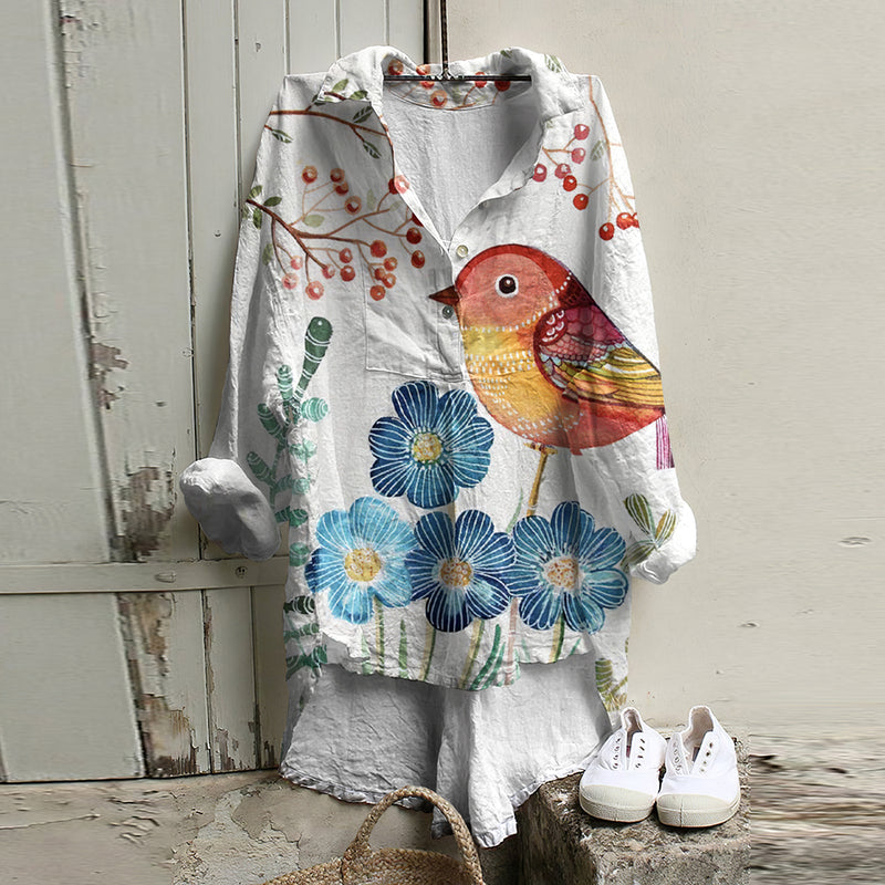 Chemise au style vintage intemporel