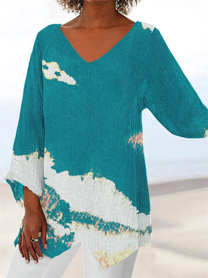 SL | Blouse ample imprimée avec encolure en V