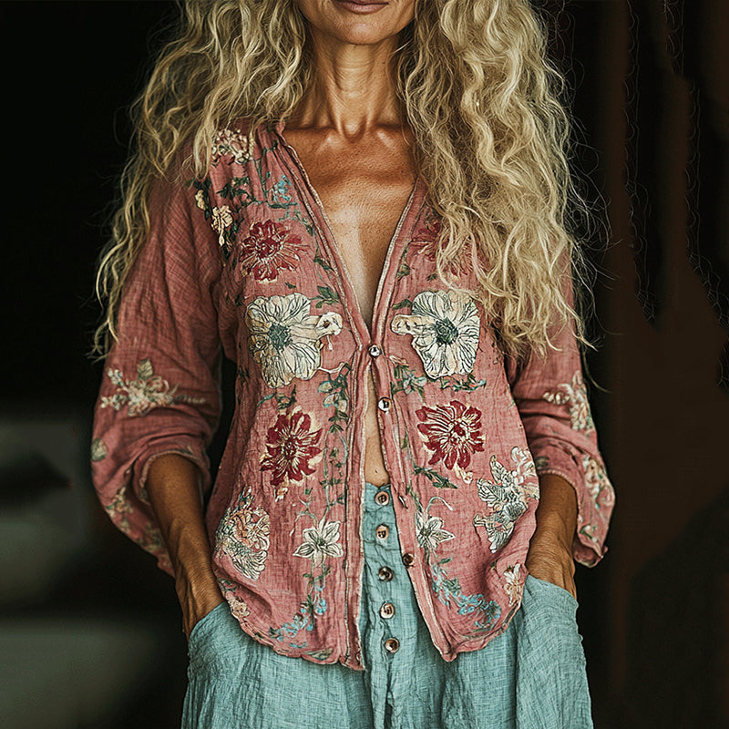 Chemise au style vintage intemporel