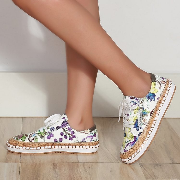 EP | Chaussures de sport simples avec fleurs