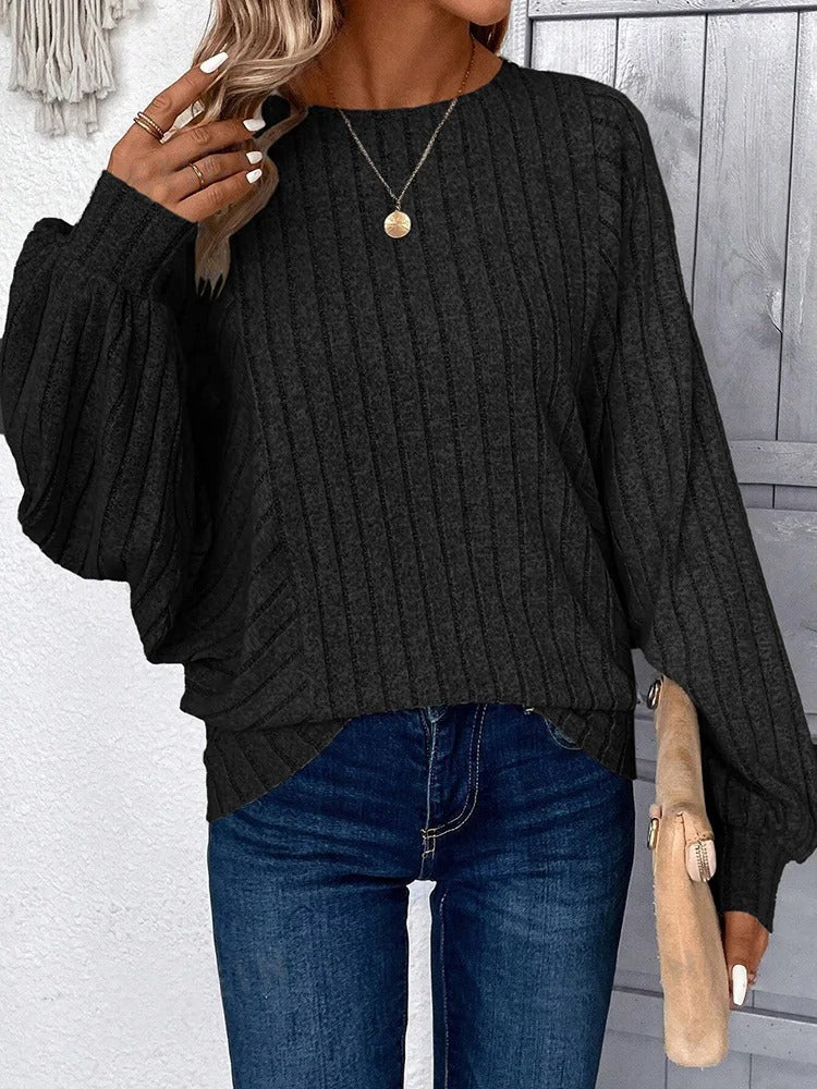 EP | MW - Pull-over en tricot douillet avec manches ballon